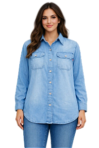 6806 CAMISETE ML TAZA - DELAVÊ +