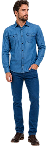 3802 CAMISA MASC M/LONGA RIVER - STONE