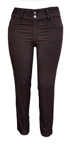 52178-Calça Cigarrete Jeans Black plus size Euptionjeans=Marrom