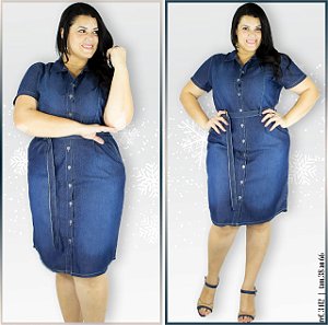 3412 VESTIDO POSH RETO CINTO 2 MEIA LUA Amaciado