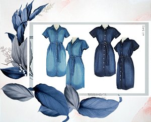3412 VESTIDO POSH RETO CINTO 2 MEIA LUA Stone