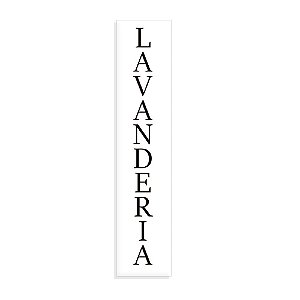 Placa Decorativa Vertical Lavanderia bca