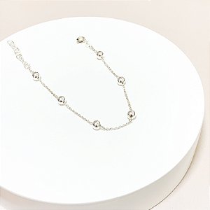 Pulseira de Bolinhas 5mm Prata 925