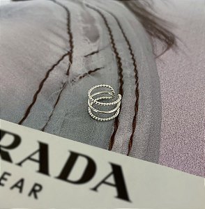 Piercing Fake Liso 3 Aros Torcidos e Lisos Prata 925