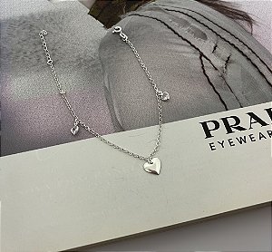 Pulseira Corações Prata 925
