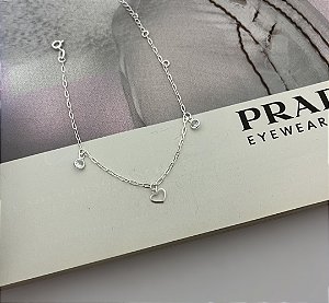 Pulseira Coração Vazado Prata 925