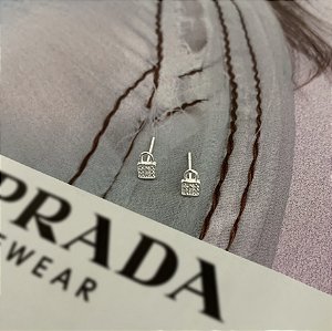 Brinco Cadeado Cravejado de Zircônias Prata 925
