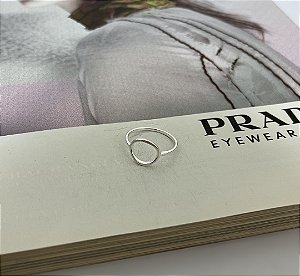 Anel Círculo Vazado em Prata 925 - N°17