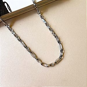 Corrente de Elo 3x1 de 3mm - 60cm em Aço Inox