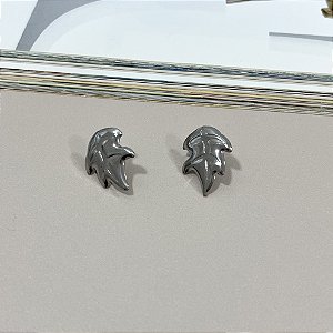 Brinco Folha em Aço Inox