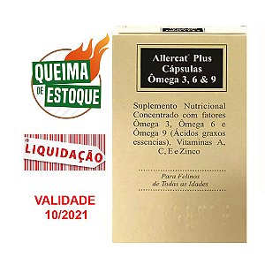 Allercat Plus Ômega 3,6,9 20cps Gatos (VAL: 10/21)