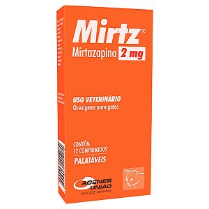 Mirtz 2mg Mirtazapina para Gatos 12cps - Agener