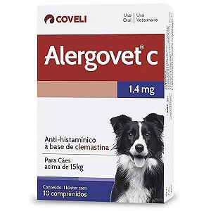 Antialérgico Alergovet c 1,4 mg 10 Comprimidos - Coveli