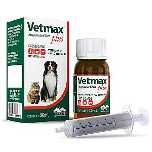 Vermífugo Vetmax Plus Suspensão Cães e Gatos 30ml - Vetnil