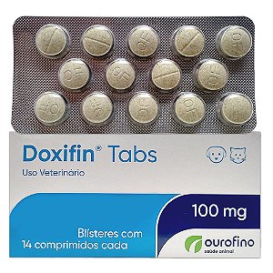 Antibiótico Doxifin Tabs 100mg 14 Comprimidos - Cartelas Avulsas + Bula