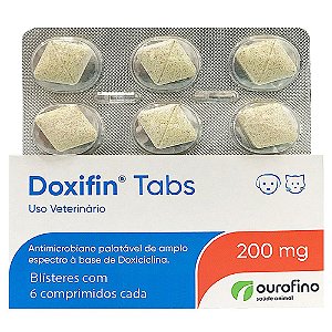 Antibiótico Doxifin Tabs 200mg 6 Comprimidos - Cartelas Avulsas + Bula