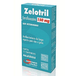 Antibacteriano Zelotril 150mg Cães 12 comprimidos - Agener
