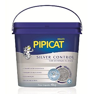 Areia Higiênica Pipicat Silver Control 4kg - Kelco