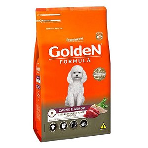Ração Premium Especial Golden Fórmula Cães Adultos Raças Pequenas Sabor Carne e Arroz Mini Bits 3kg - PremierPet