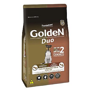 Ração Premium Especial Golden Fórmula Duo Cães Adultos Sabor Frango e Seleção de Carnes Raças Pequenas 3kg - PremierPet