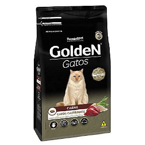 Ração Premium Especial Golden Gatos Castrados A partir de 6 Meses Sabor Carne 3kg - PremierPet