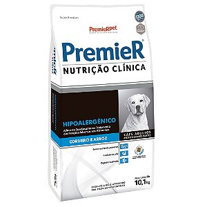 Ração Terapêutica Super Premium Premier Nutrição Clínica Cães Adultos Hipoalergênico Sabor Cordeiro e Arroz 10,1kg - PremierPet