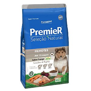 Ração Super Premium Premier Seleção Natural Cães Filhotes Até 12 Meses Sabor Frango Korin 2,5kg - PremierPet