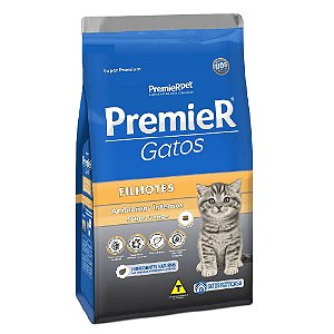 Ração Super Premium Premier Gatos Filhotes Ambientes Internos Sabor Frango 7,5kg - PremierPet