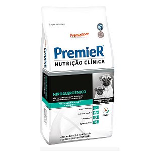 Ração Terapêutica Super Premium Premier Nutrição Clínica Cães Adultos e Filhotes Hipoalergênico Proteína Hidrolisada e Mandioca Porte Pequenos 2kg - PremierPet