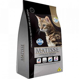 Ração Farmina Matisse Gatos Castrados Frango 800g - Imbatível Pet - O