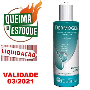 Shampoo Dermogen Pele Sensível 200ml - Agener  - LIQUIDAÇÃO