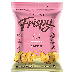 Chips de batata doce sabor bacon pacote Frispy integral 40g