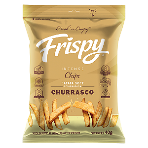 Chips de batata sabor churrasco pacote Frispy integral 40g