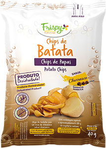 Chips de batata sabor churrasco Frispy integral 40g