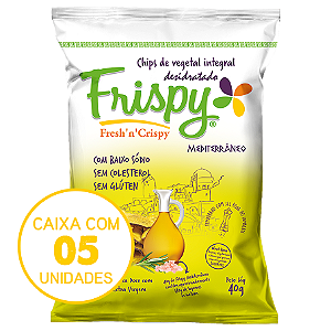 Caixa com 05 pct - Chips de batata doce mediterrâneo Frispy integral 40g