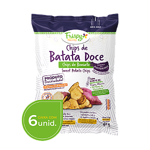Caixa com 06 pct - Sabores do Mediterrâneo - Chips de batata doce  40g