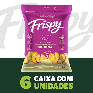 Caixa com 06 pct - Chips de batata doce original Frispy 40g