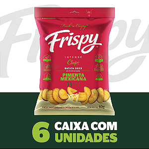 Caixa com 06 pct - Chips de batata doce pimenta mexicana Frispy 40g