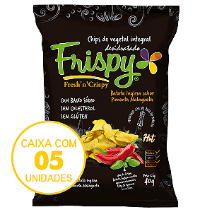 Caixa com 05 pct - Chips de batata pimenta malagueta Frispy 40g