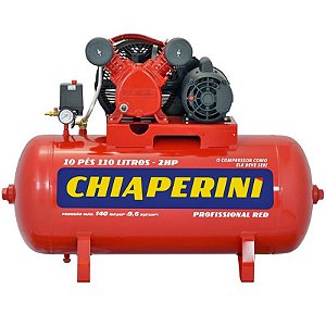 Compressor Chiaperini RED 10/110 - 10pcm 2HP 110L 140psi - Monofasico