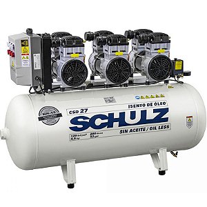 Compressor Odonto Schulz CSD 27/200 - 27pcm 200L 120psi 4.5CV - 220V - Isento de Oleo (924.7369-0)