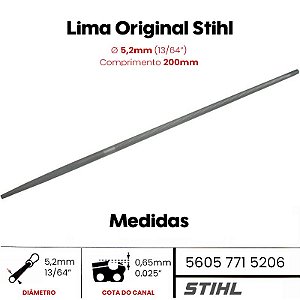 Lima Redonda Motosserra Stihl - 5.2 x 200mm