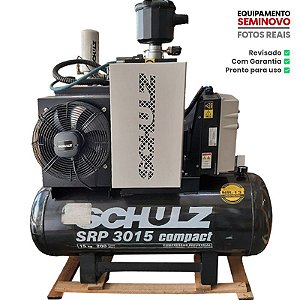 Compressor Parafuso Rotativo Schulz SRP3015 Compact - 60pcm 15HP 200L 9bar - 380/660V - 970.2302-0 (Seminovo)
