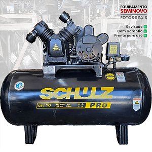 Compressor Schulz Pro CSV 10/110 - 10pcm 2HP 110L 140psi - Monofasico 220V - 921.7753-0 (Seminovo)