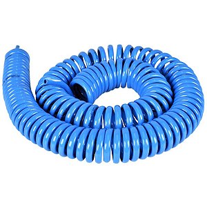 Mangueira Compressor Espiral PU Azul 8mm - 15m