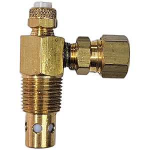 Válvula de Retenção Compressor - 3/8 M x 3/8 A x 6mm - Schulz CSA 8.2 e CSA 7.8 - Entrada Superior (703757 - 022.0159-0/AT)
