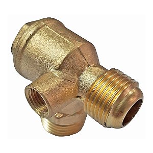 Válvula de Retenção Compressor - 1/2 M x 1/2 FL x 1/8 F - Chiaperini MC 10 BPO - Odontológico (703744)