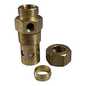 Válvula de Retenção Compressor - 3/4 M x 5/8 A x 1/8 F - Chiaperini CJ 15 e 20+ APV / Motomil CMAV 20 (001306 - 4932.3 - 703767)