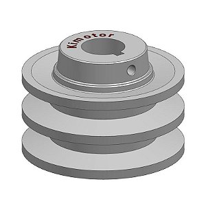 Polia Aluminio 60 mm - Canal 2A - Furo 3/4 (19,05 mm) - [P2H10]