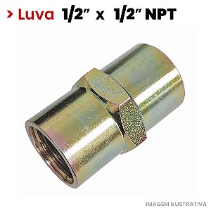 Luva Roscada - 1/2 F x 1/2 F NPT - (722204)
